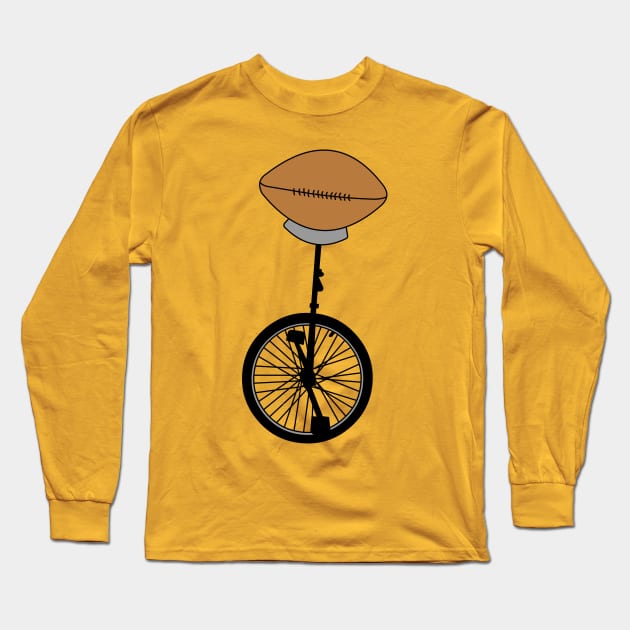 Unicycle Football Long Sleeve T-Shirt by Barthol Graphics